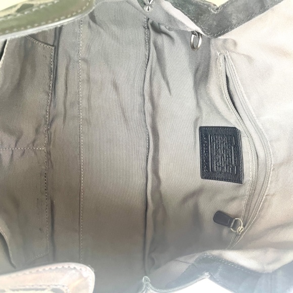 Coach Black Sateen Monogram Turn-lock Leather and Suede Satchel, F06Q-10145 - Picture 8 of 16